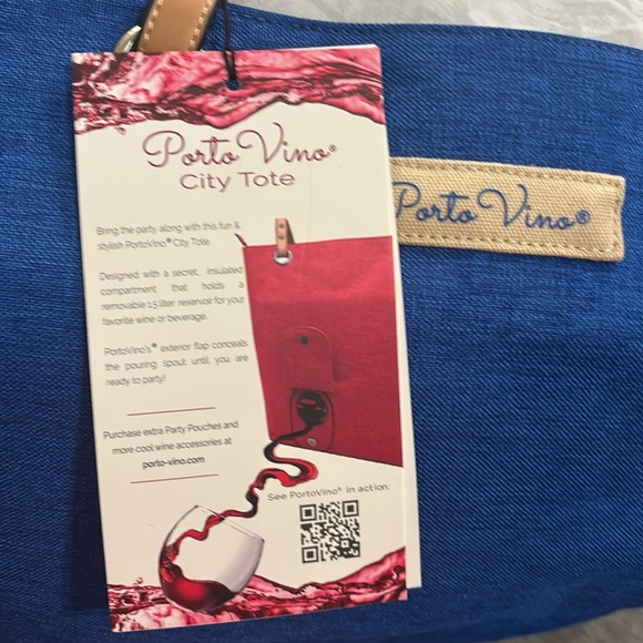 Porto Vino City Tote with Ice Pack & (2) Packs of 4 Refill Packs NWT - Picture 4 of 15